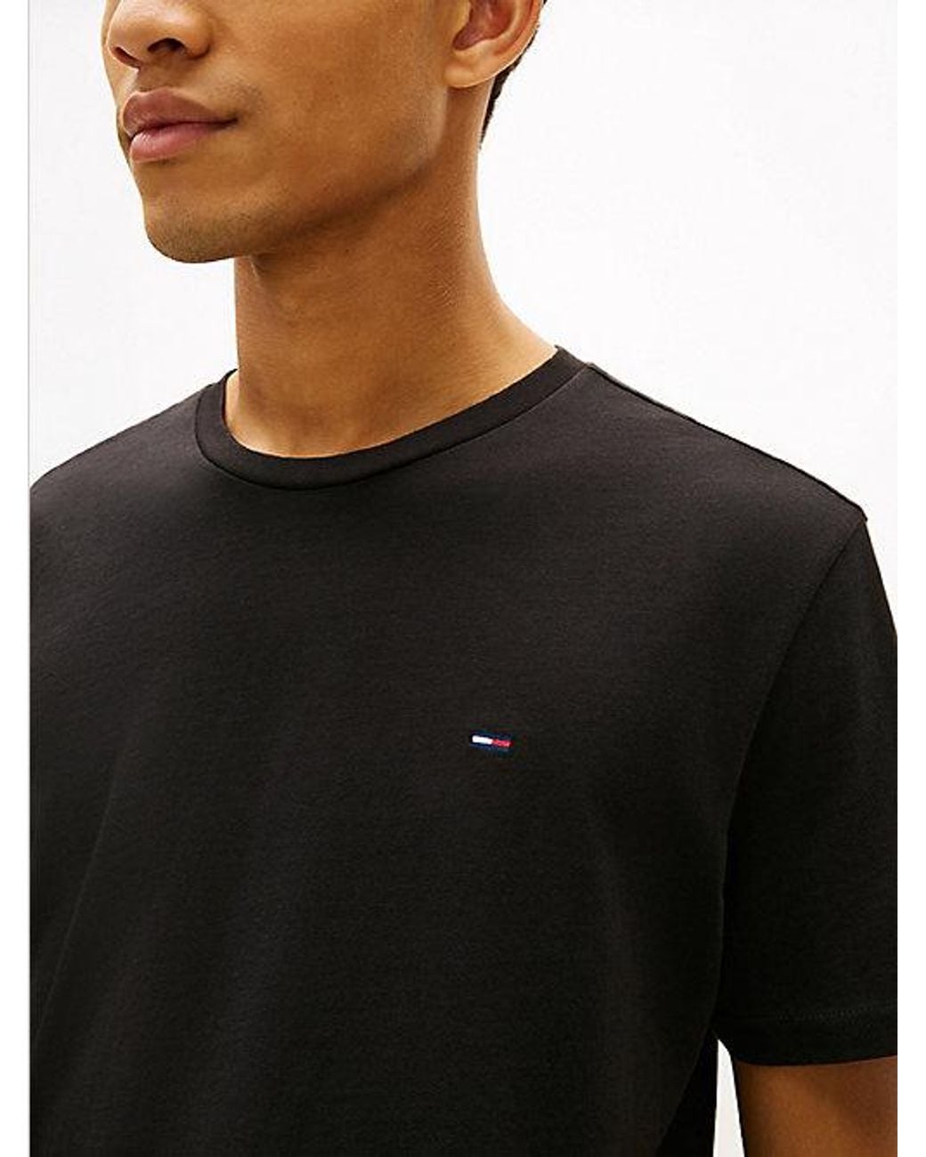 Tommy Hilfiger Black 3-Pack Tommy Flag Extra Slim T-Shirts for men