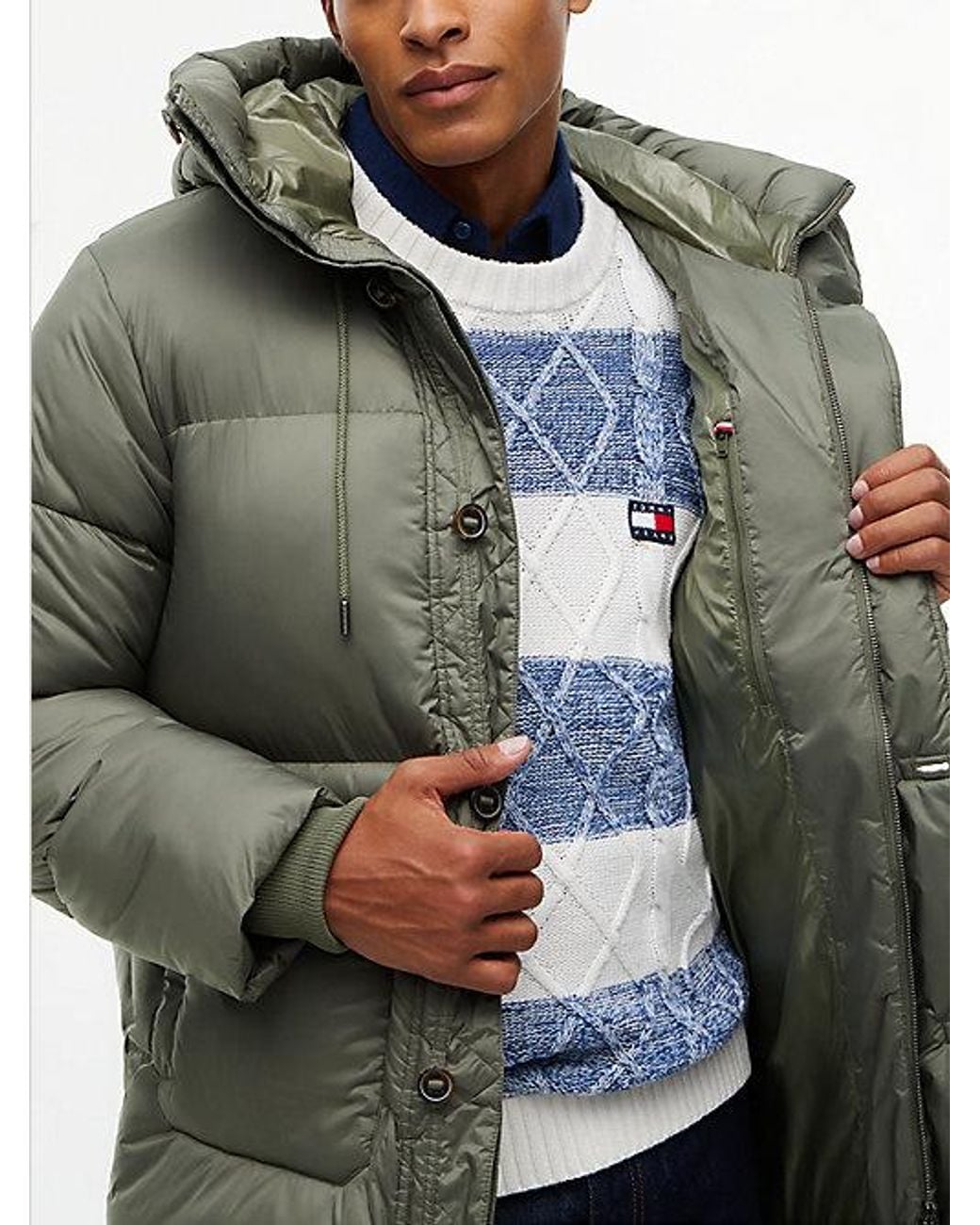 Tommy Hilfiger Multicolor Tommy Jeans Relaxed Padded Hooded Parka for men