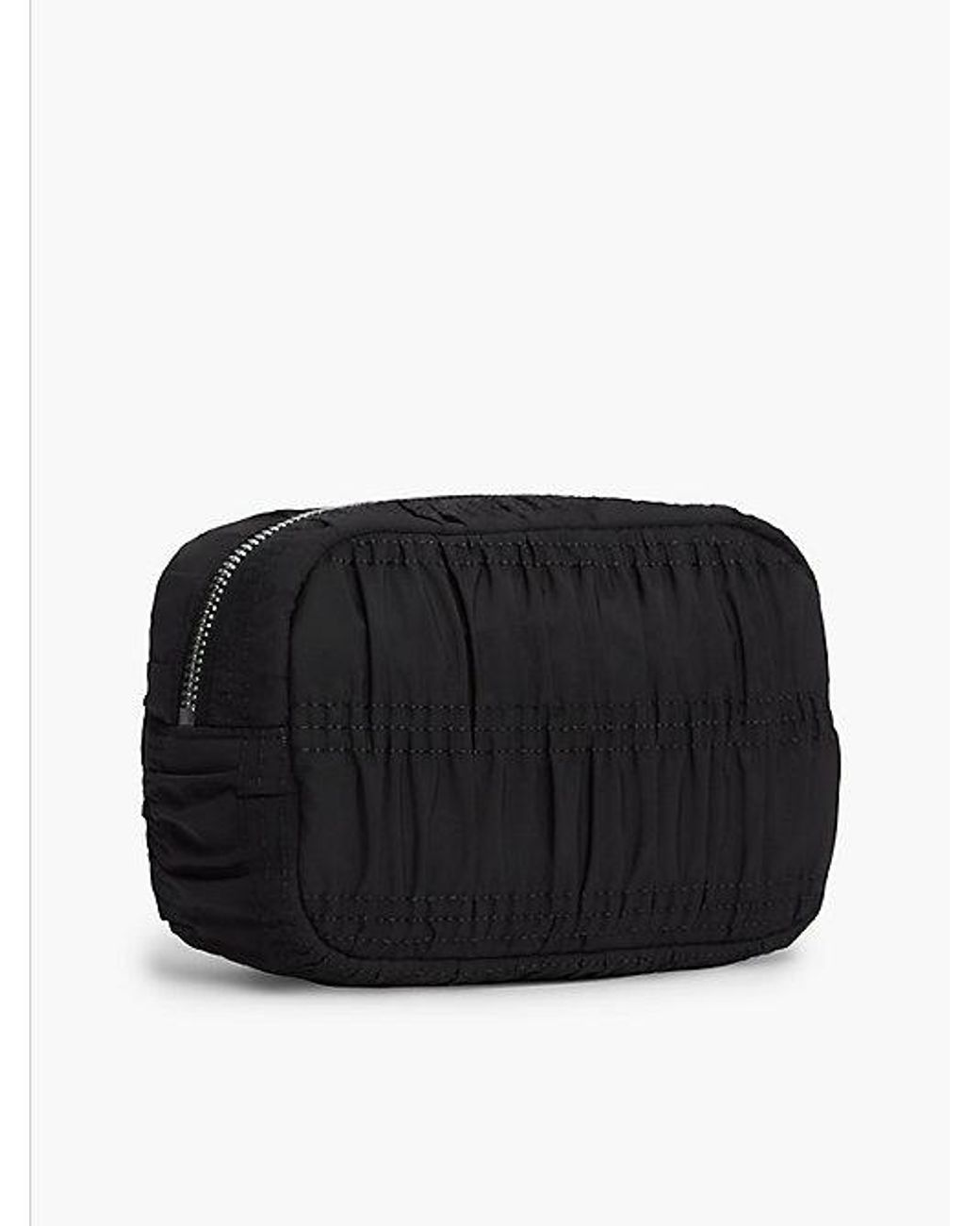 Tommy Hilfiger Black Tommy Jeans Logo Plaque Ruched Washbag