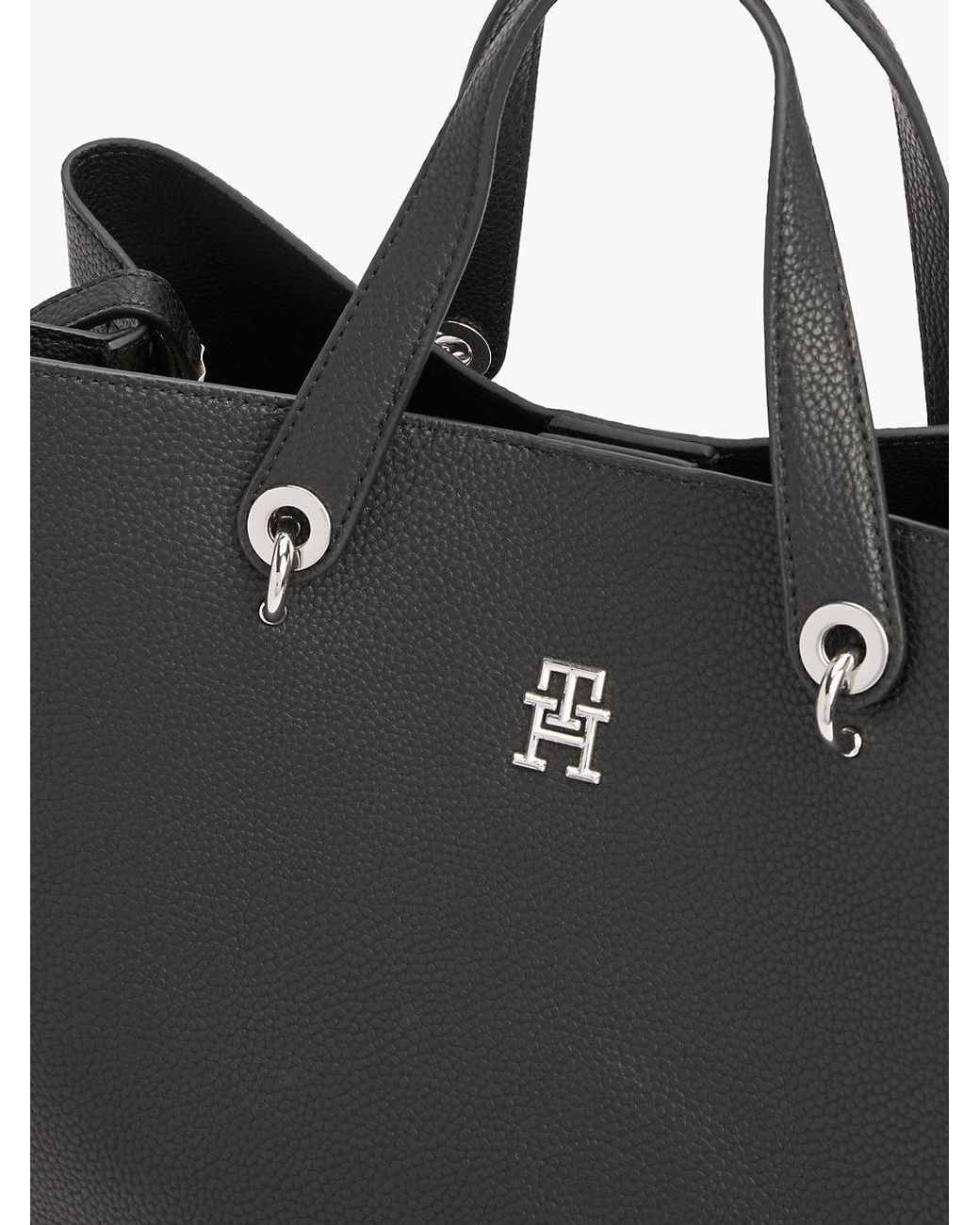 Tommy Hilfiger Black Th Emblem Satchel