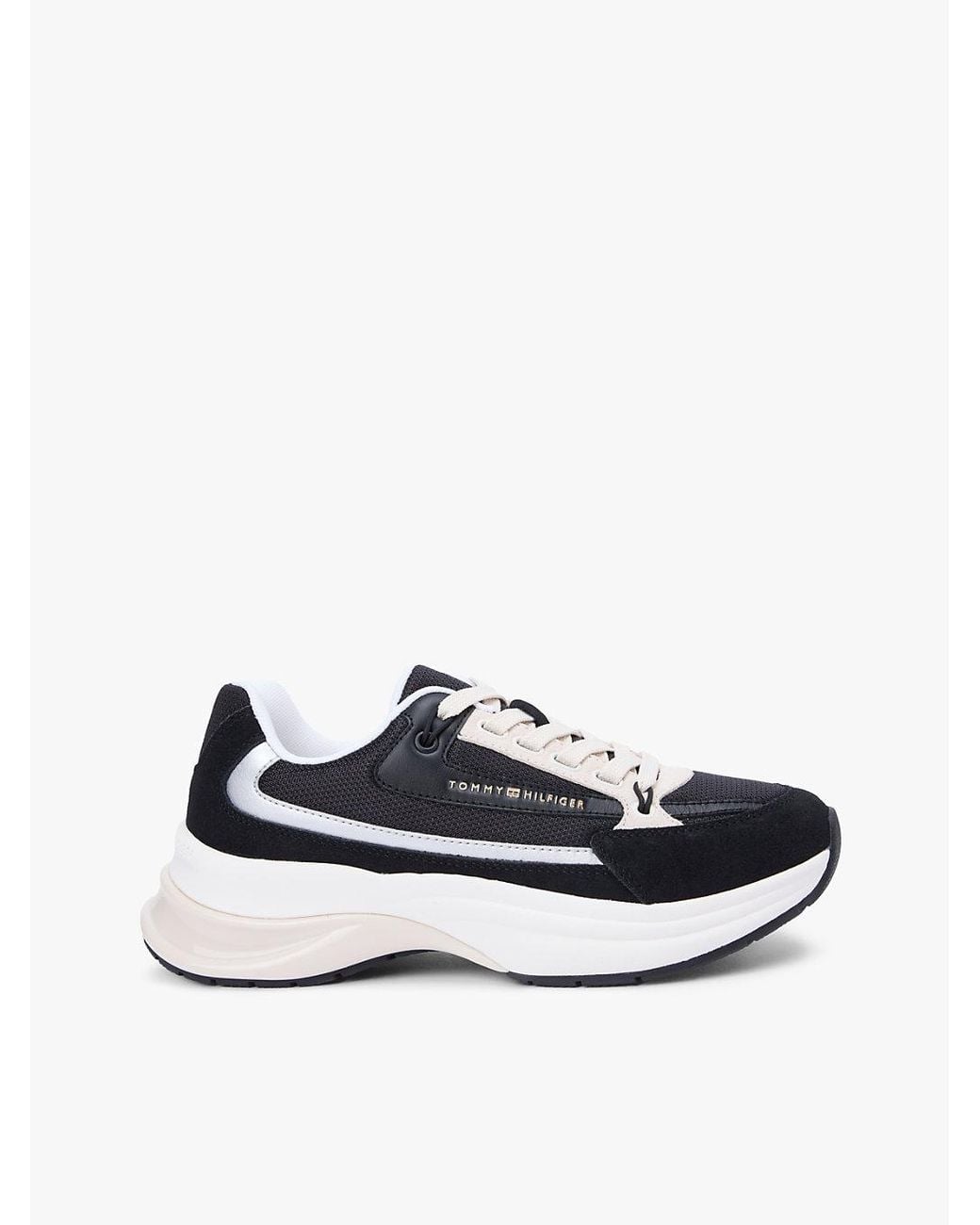 Tommy Hilfiger Blue Suede Chunky Lace-Up Trainers