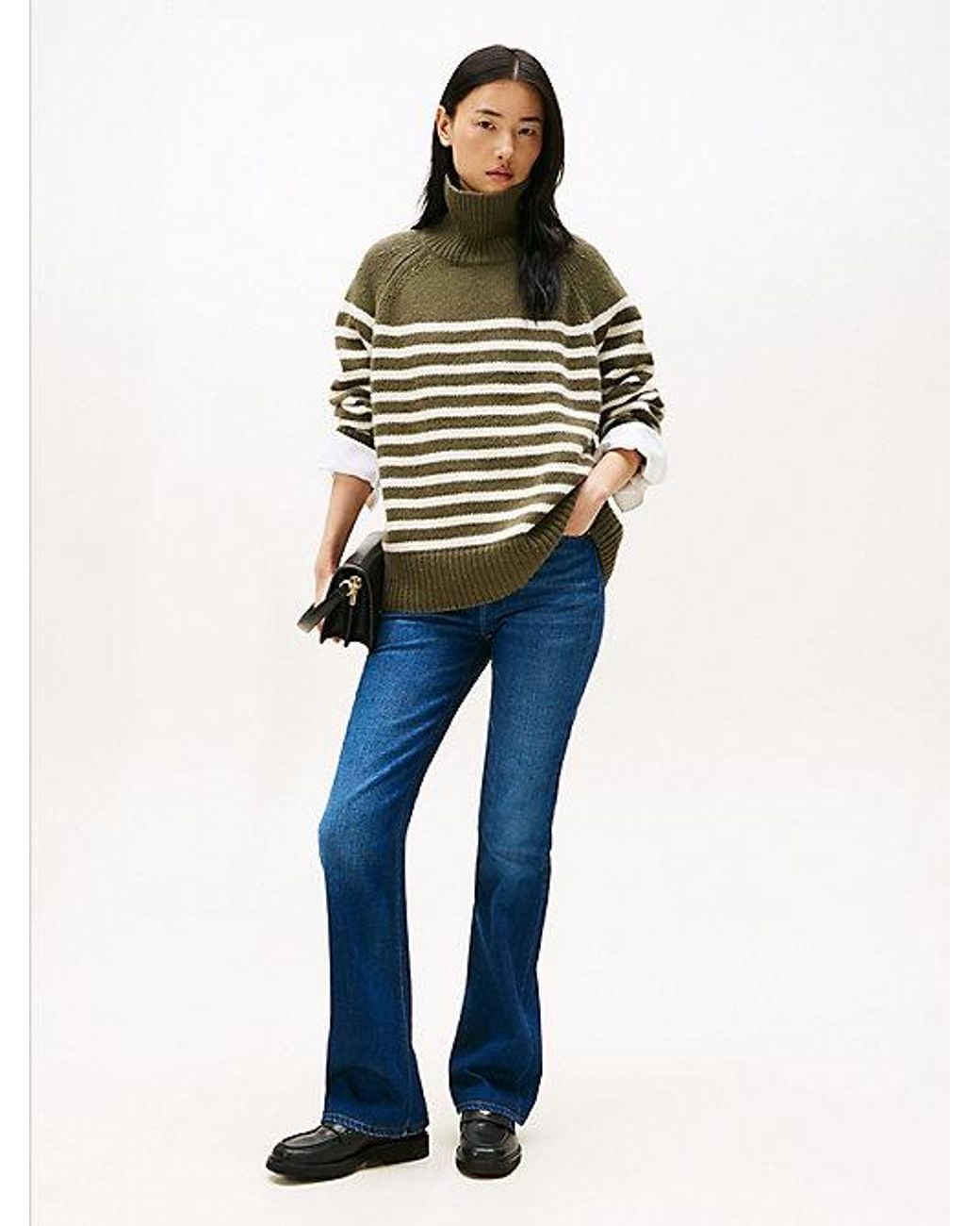 Tommy Hilfiger Blue Faded Mid Rise Bootcut Jeans