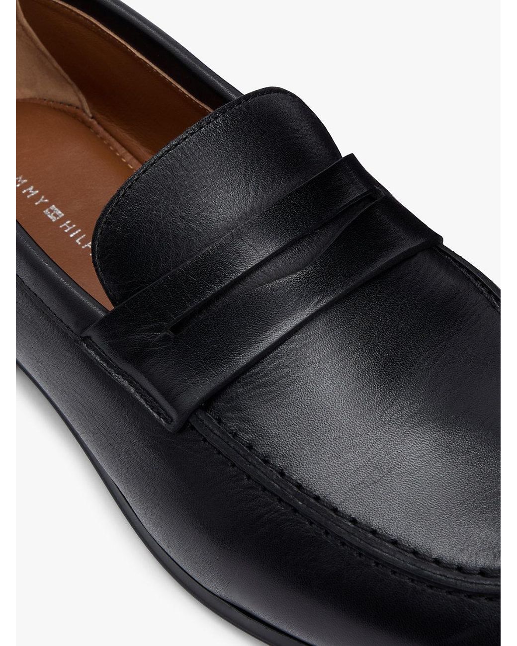 Tommy Hilfiger White Leather Flexible Loafers for men