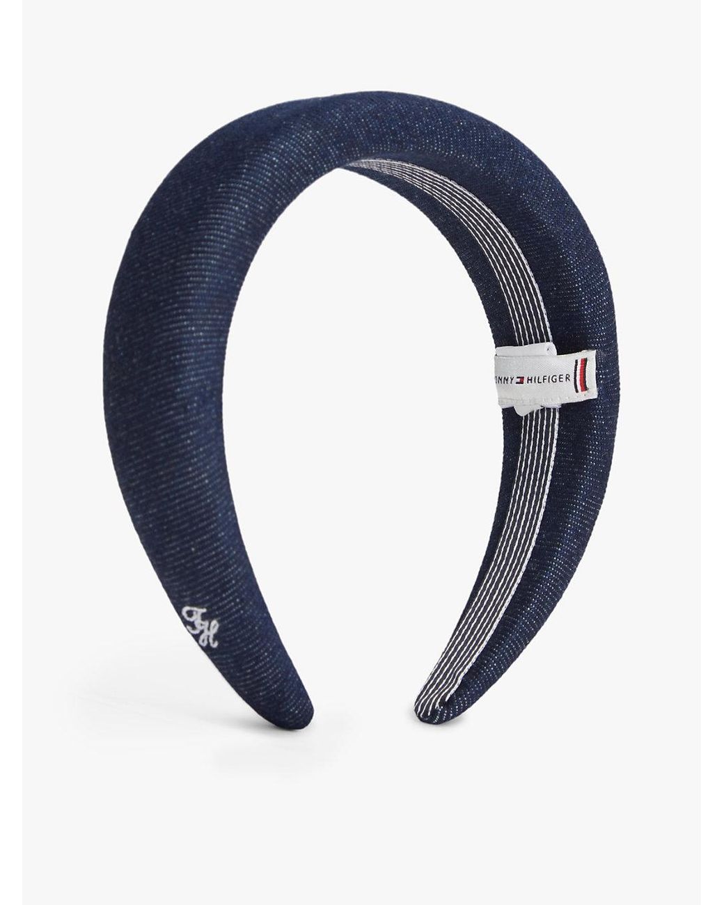 Tommy Hilfiger Blue Denim Logo Padded Headband