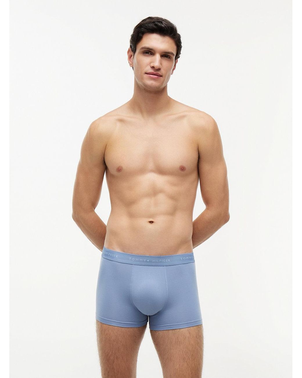 Tommy Hilfiger Blue 3-Pack Signature Waistband Trunks for men