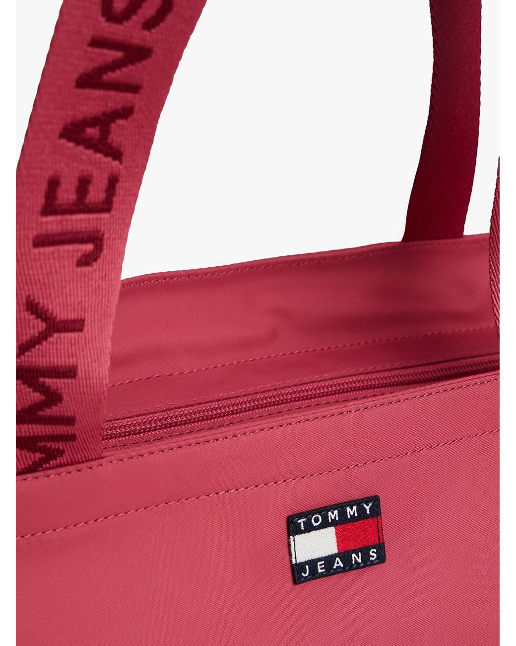 Tommy Hilfiger Pink Essential Repeat Logo Tote Bag