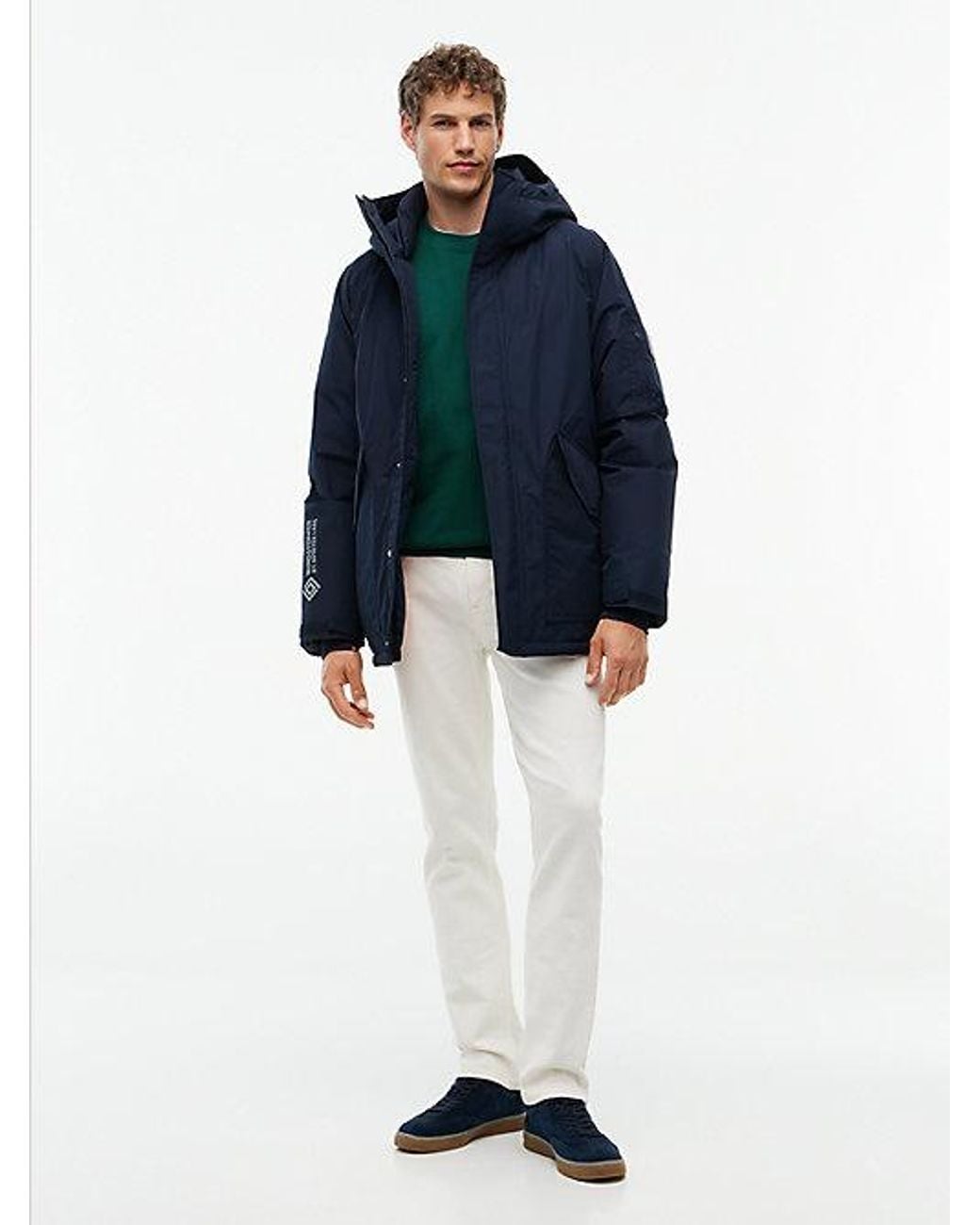 Tommy Hilfiger Blue Down Hooded Parka for men