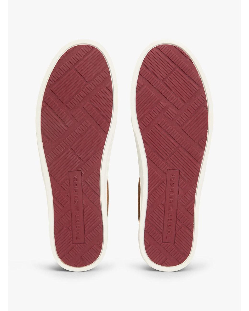 Tommy Hilfiger White Suede Slip-On Cupsole Trainers for men