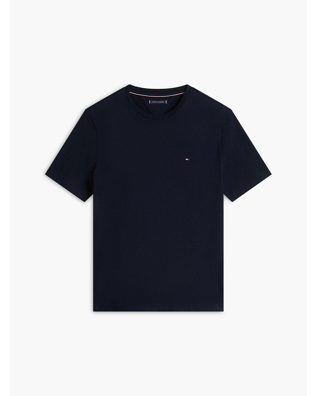 Tommy Hilfiger Blue Flag Embroidery Crew Neck T-shirt for men