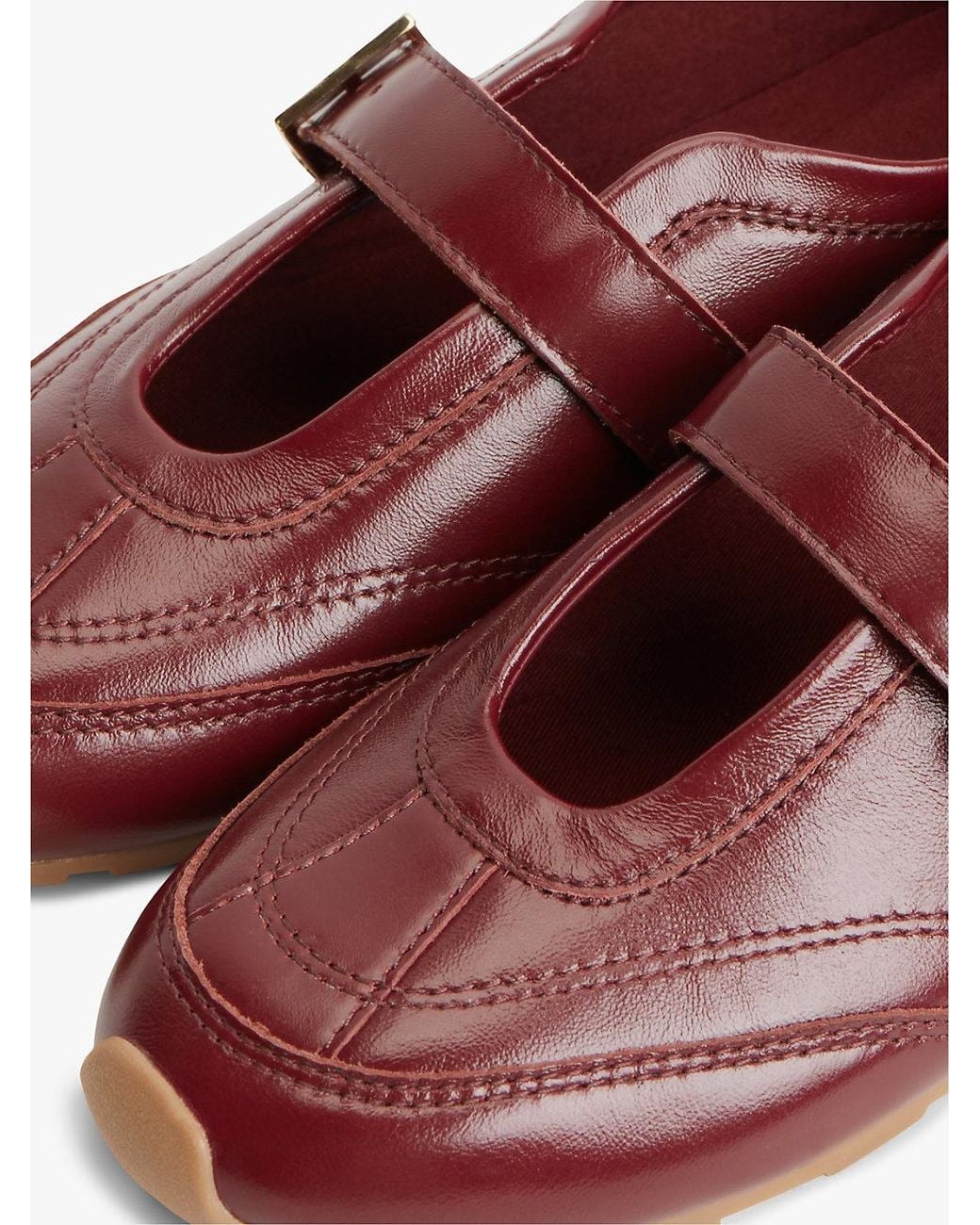 Tommy Hilfiger Red Leather Mary Jane Trainers