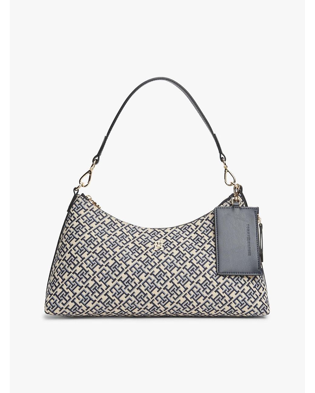 Tommy Hilfiger Gray Hilfiger Icon Jacquard Shoulder Bag
