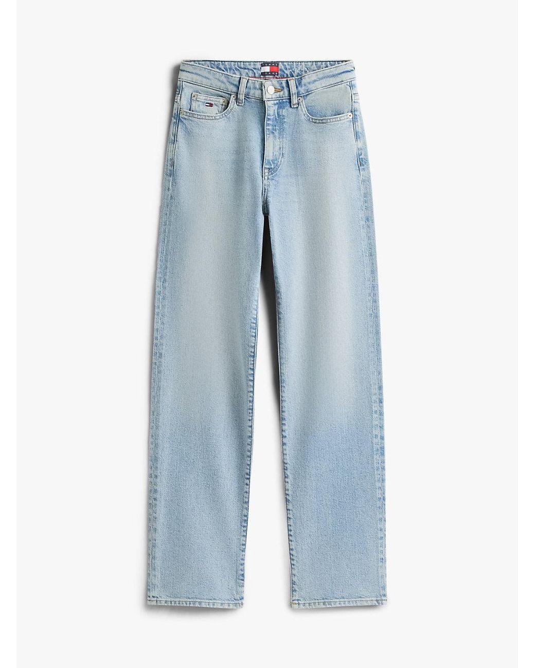 Tommy Hilfiger Blue Mid Rise Slim Straight Leg Jeans