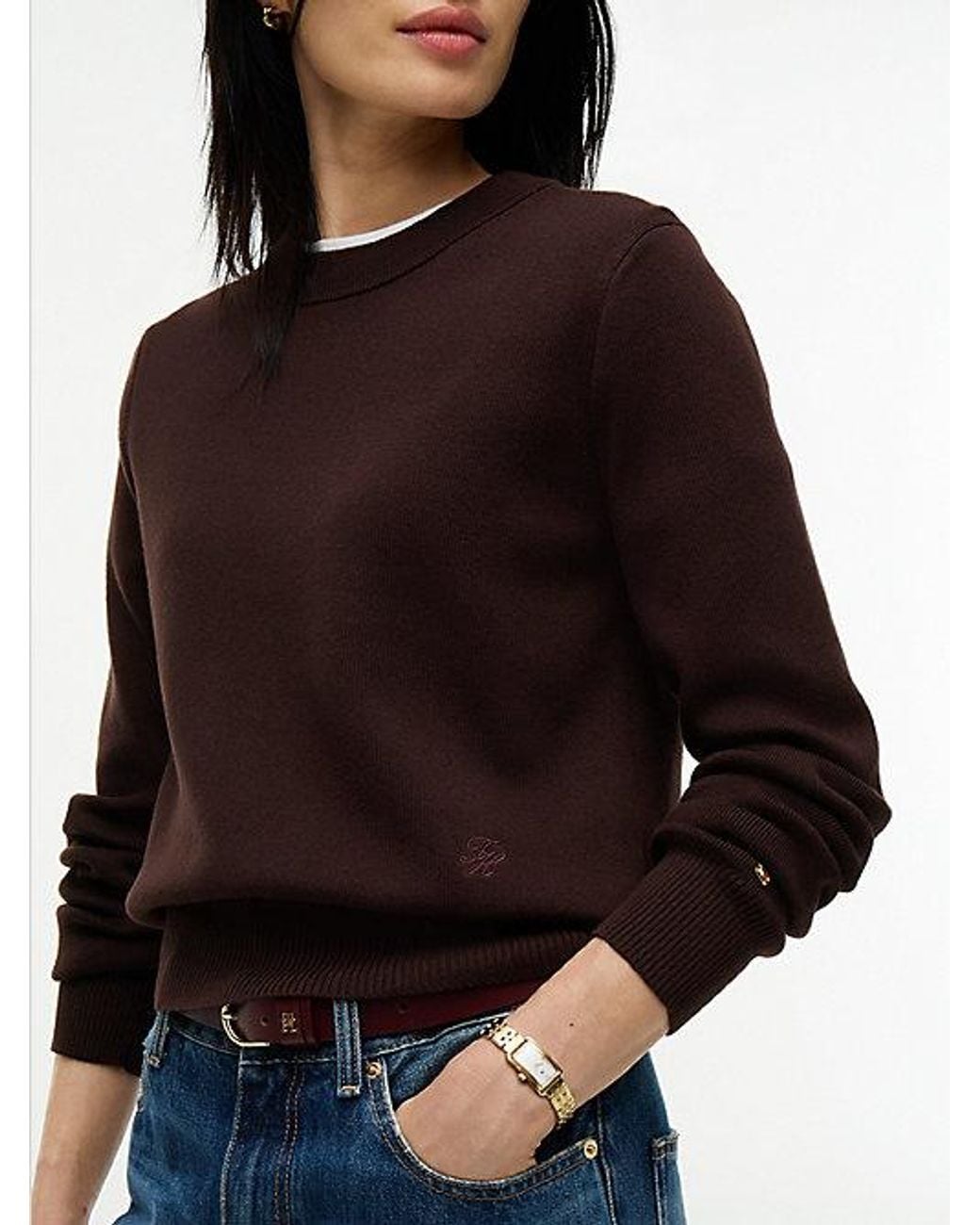 Tommy Hilfiger Blue Premium Knit Crew Neck Jumper