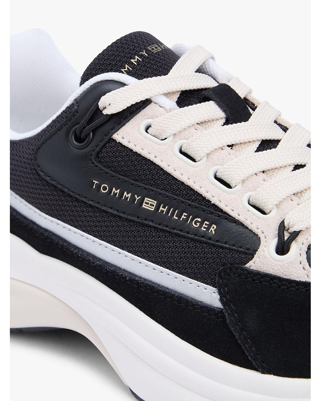 Tommy Hilfiger Blue Suede Chunky Lace-Up Trainers