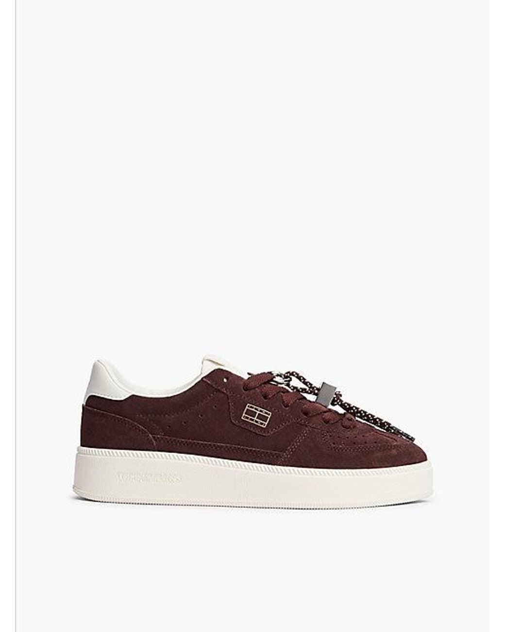 Tommy Hilfiger Brown Tommy Jeans The Greenwich Suede Logo Charm Trainers