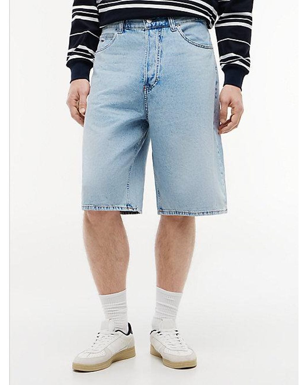 Tommy Hilfiger Blue Theo Faded Loose Denim Shorts for men