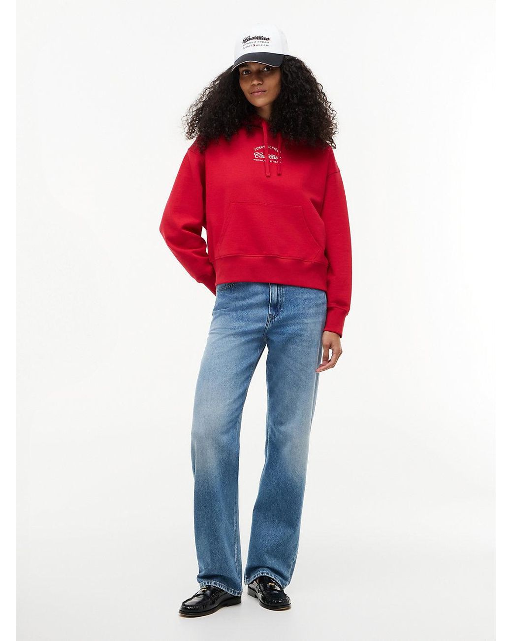 Tommy Hilfiger Red Th X Cadillac Formula 1 Team Logo Hoody