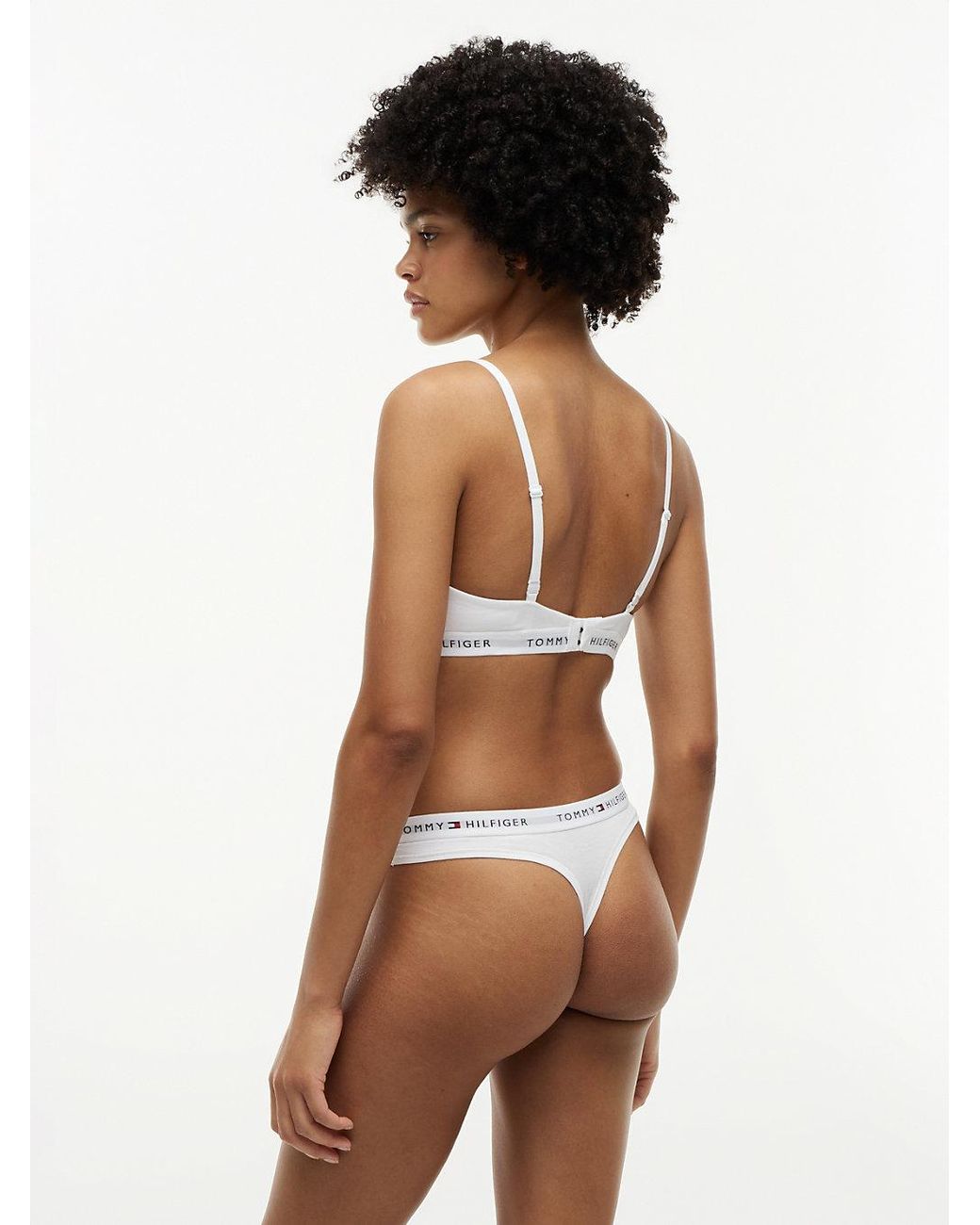 Tommy Hilfiger White Repeat Logo Underband Push-Up Bralette