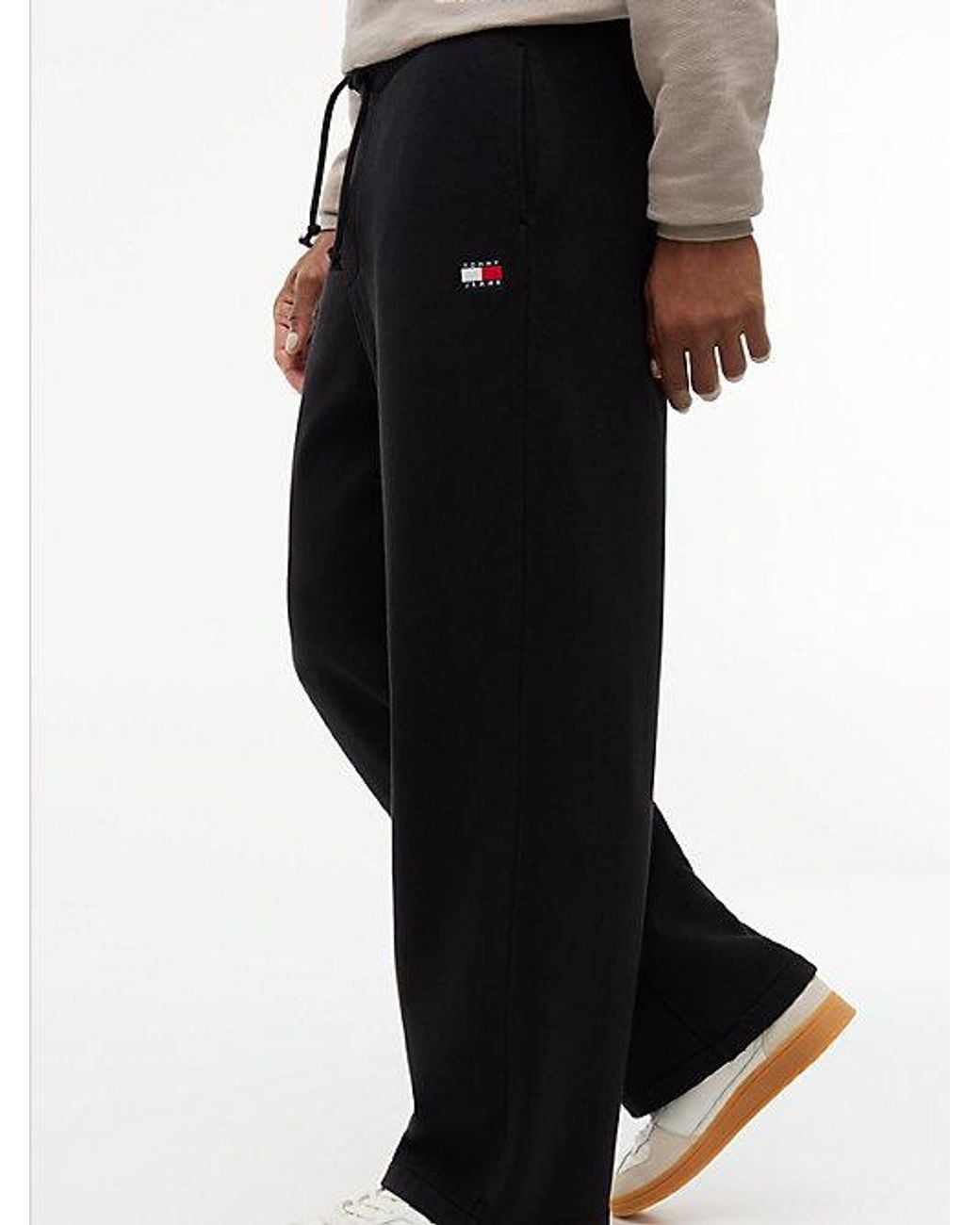 Tommy Hilfiger Black Tommy Badge Fleece Relaxed Joggers for men