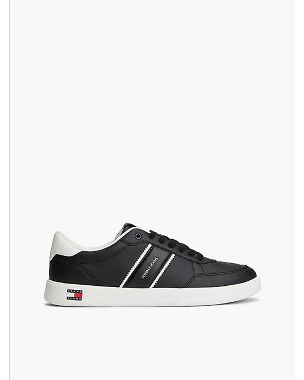 Tommy Hilfiger White Tommy Jeans Lightweight Court Trainers With Leather for men