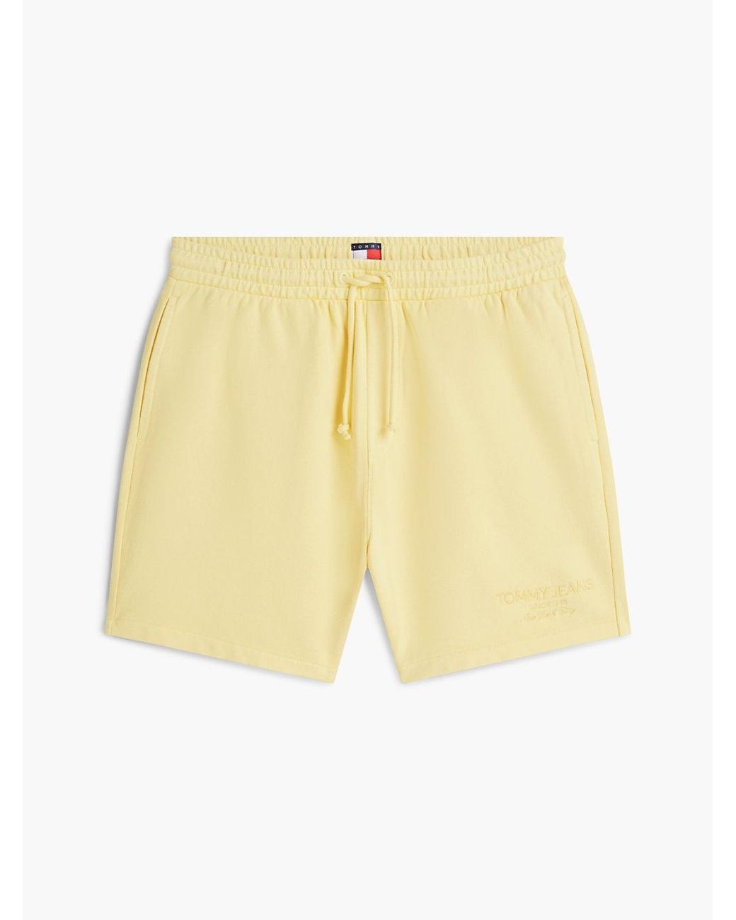 Tommy Hilfiger Yellow Classic Tonal Logo Embroidery Sweat Shorts for men
