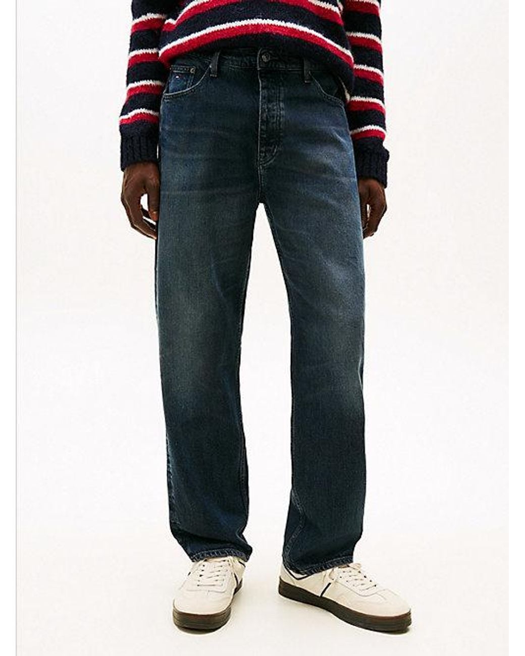 Tommy Hilfiger Black Sonny Overdyed Regular Tapered Leg Jeans for men