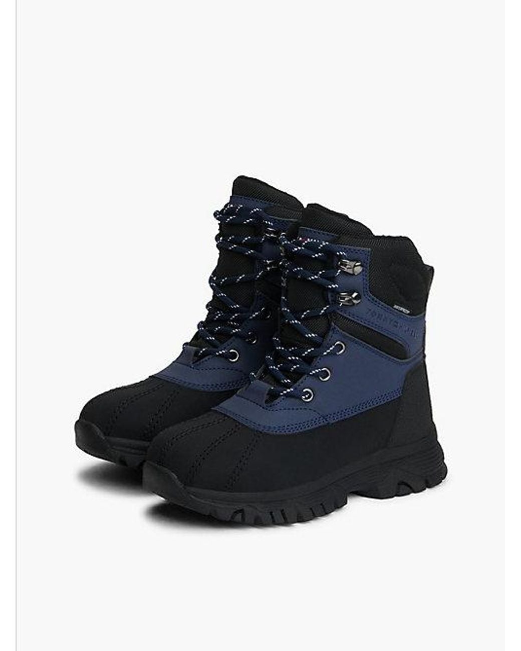 Tommy Hilfiger Black Waterproof Warm Lined Lace Up Boots