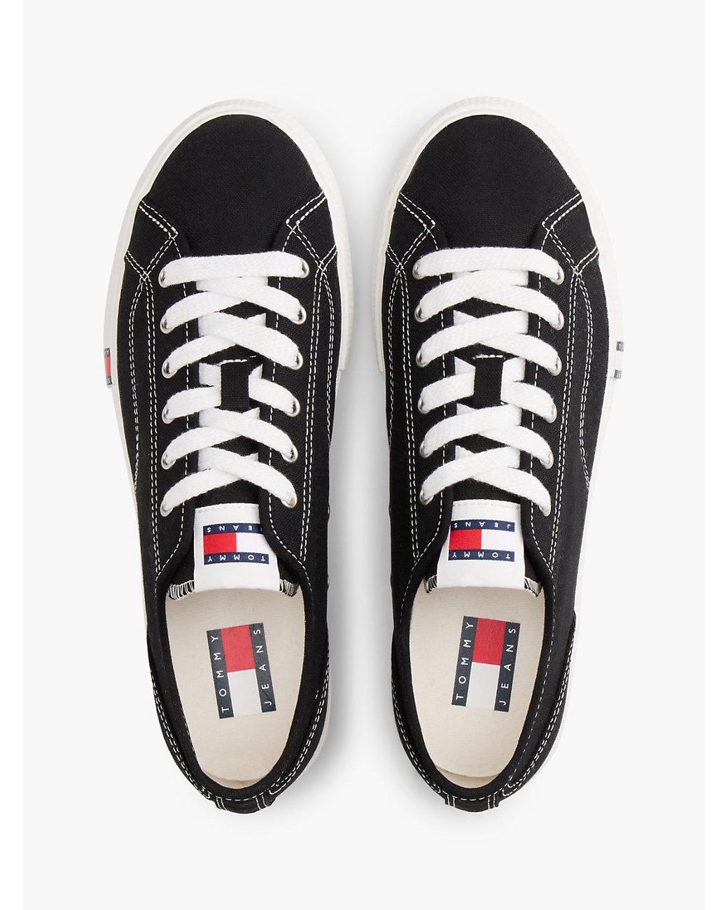 Tommy Hilfiger White Archive Flag Stripe Canvas Trainers