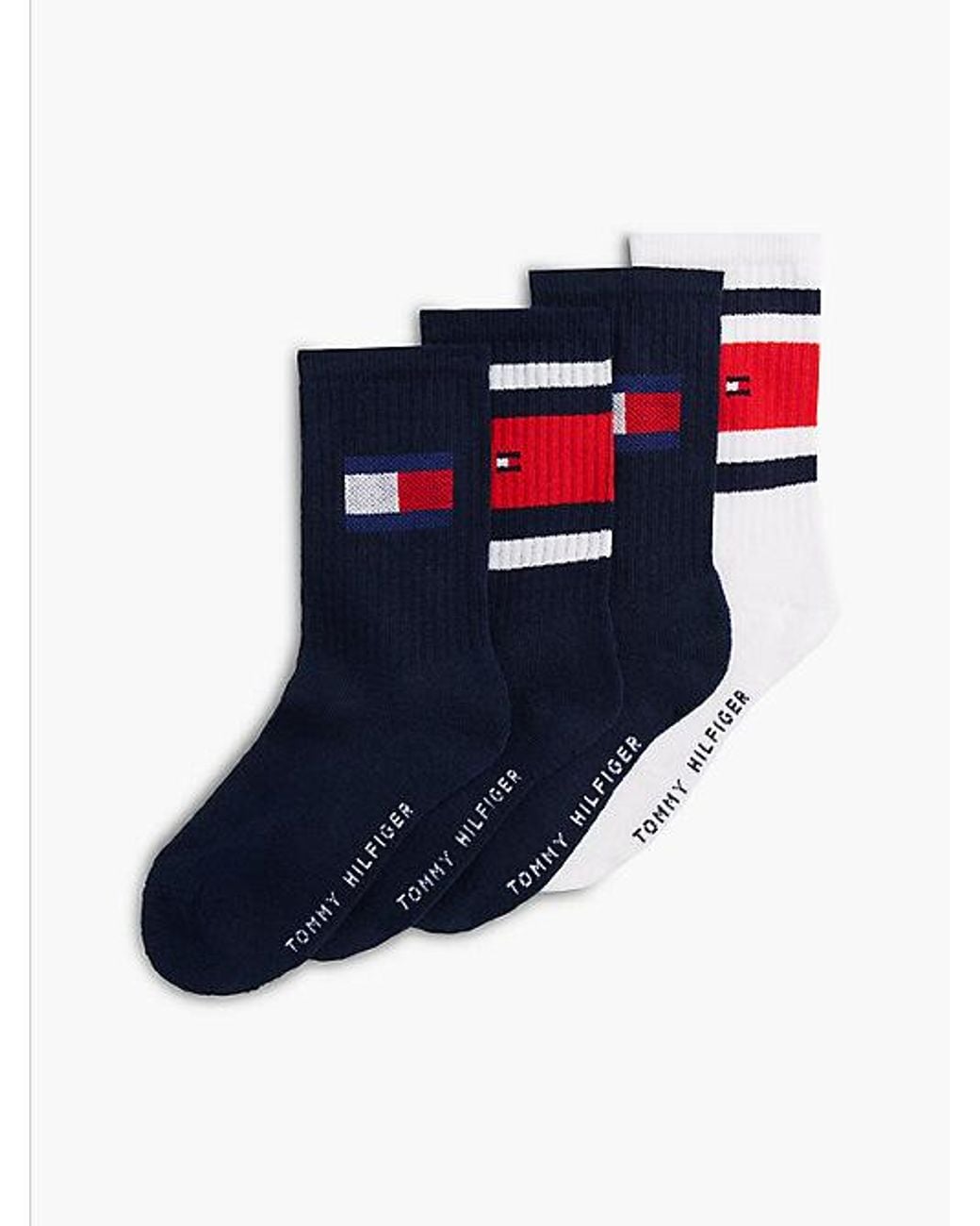 Tommy Hilfiger Blue 4 Pack Flag Socks