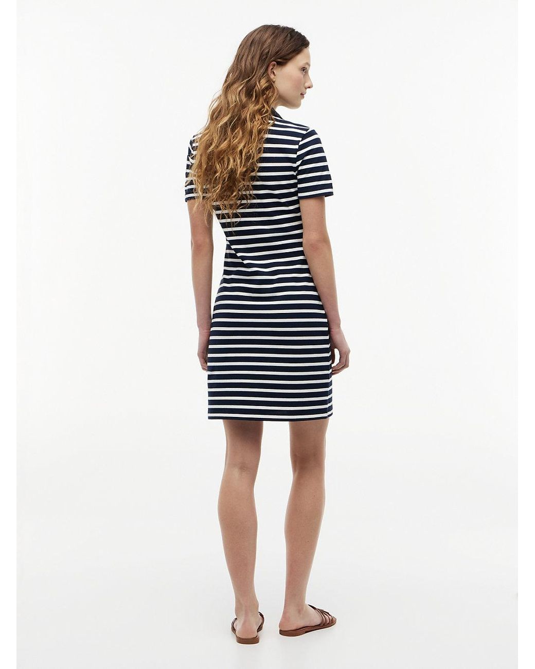 Tommy Hilfiger Blue 1985 Slim Mini Short Sleeve Polo Dress