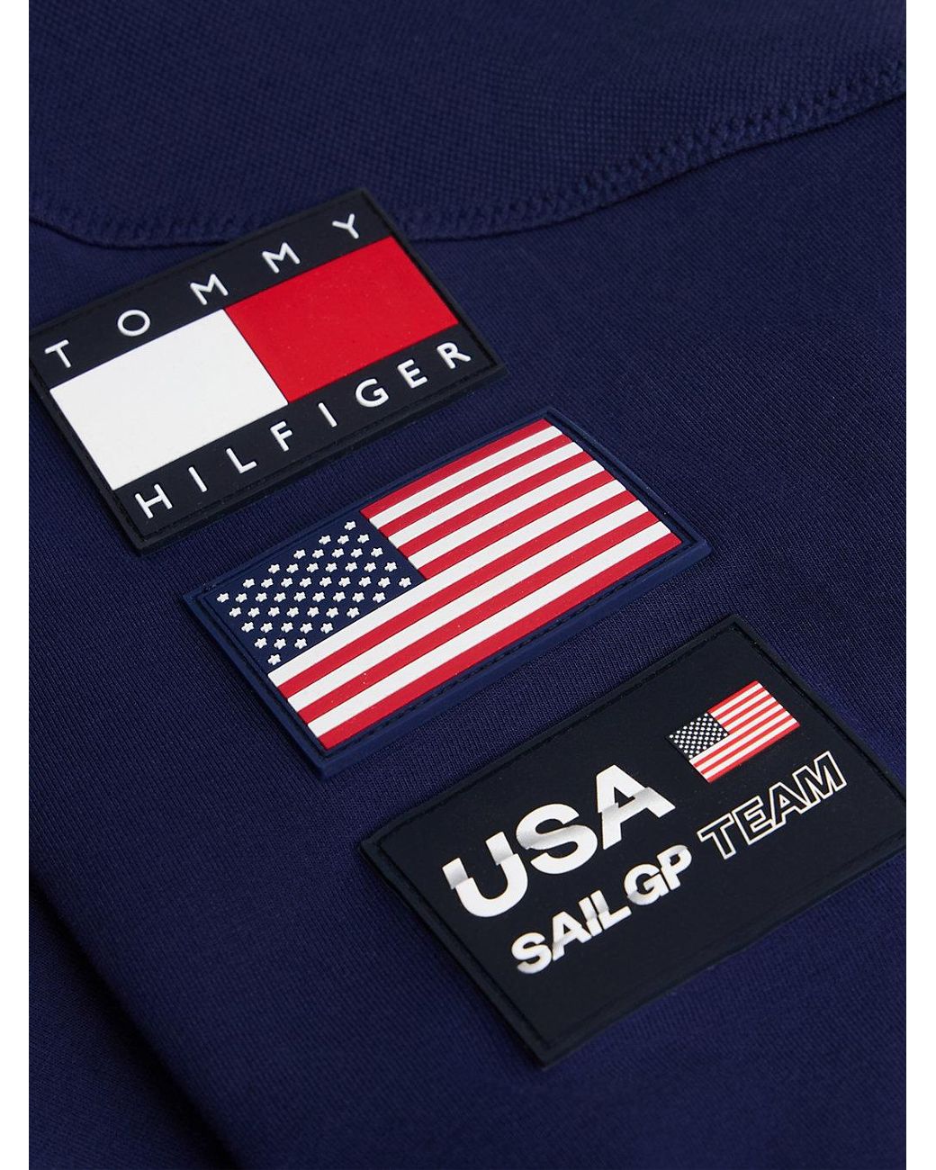Tommy Hilfiger Blue Tommy X U.s. Sail Gp Team Quarter-zip Sweatshirt