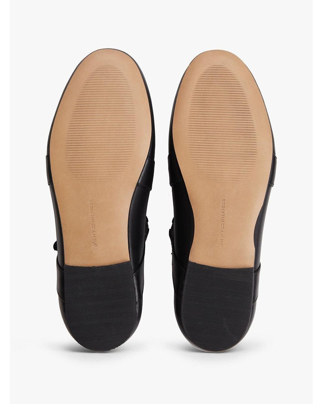 Tommy Hilfiger White Crossover Strap Leather Mary Janes