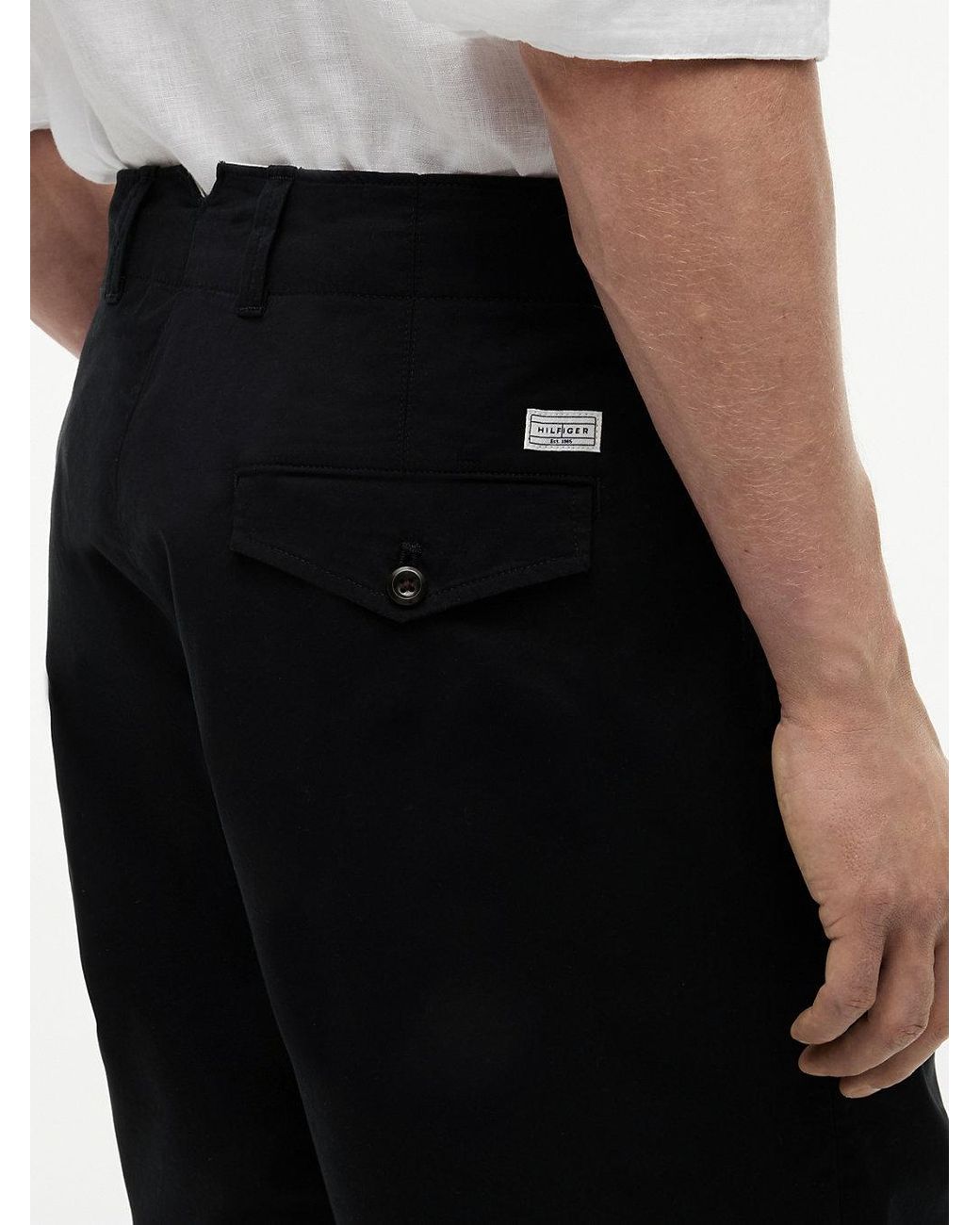 Tommy Hilfiger White Lightweight Paper Touch Regular Fit Chino Shorts for men