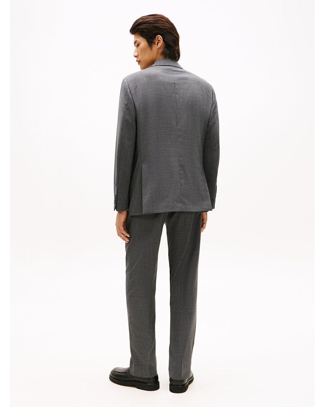 Tommy Hilfiger Gray Textured Wool Blend Suit for men