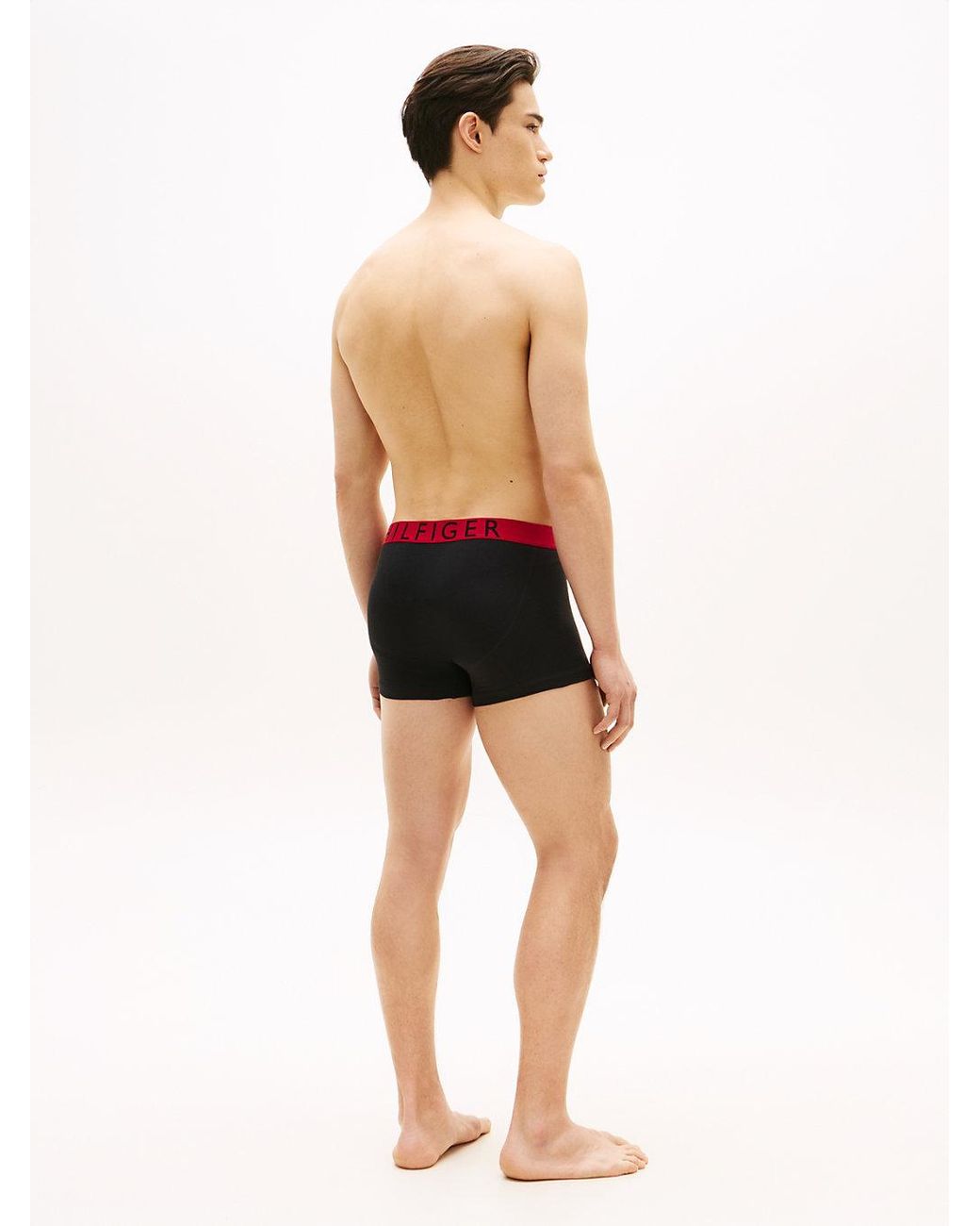 Tommy Hilfiger Black 3-Pack Logo Waistband Trunks for men