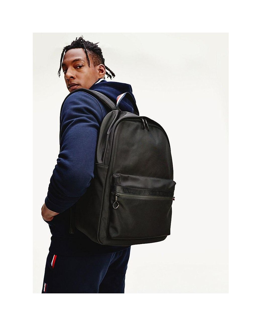tommy hilfiger tape backpack