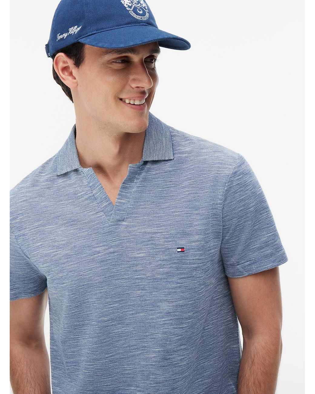 Tommy Hilfiger White Regular Fit Textured Oxford Pique Polo Shirt for men