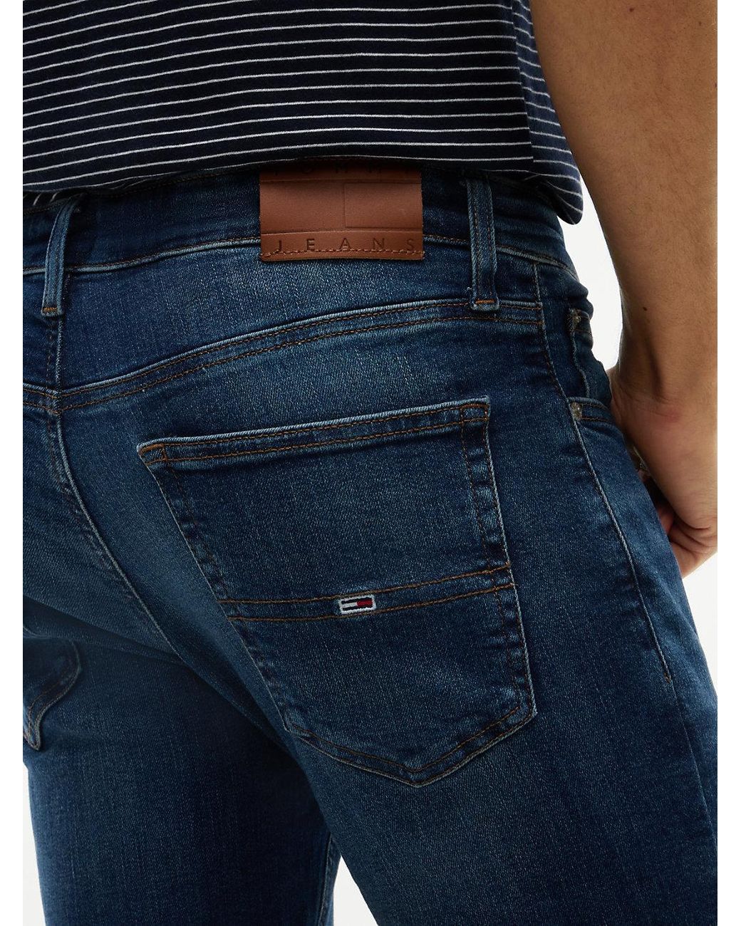 Tommy Hilfiger Blue Austin Whiskered Slim Tapered Leg Jeans for men