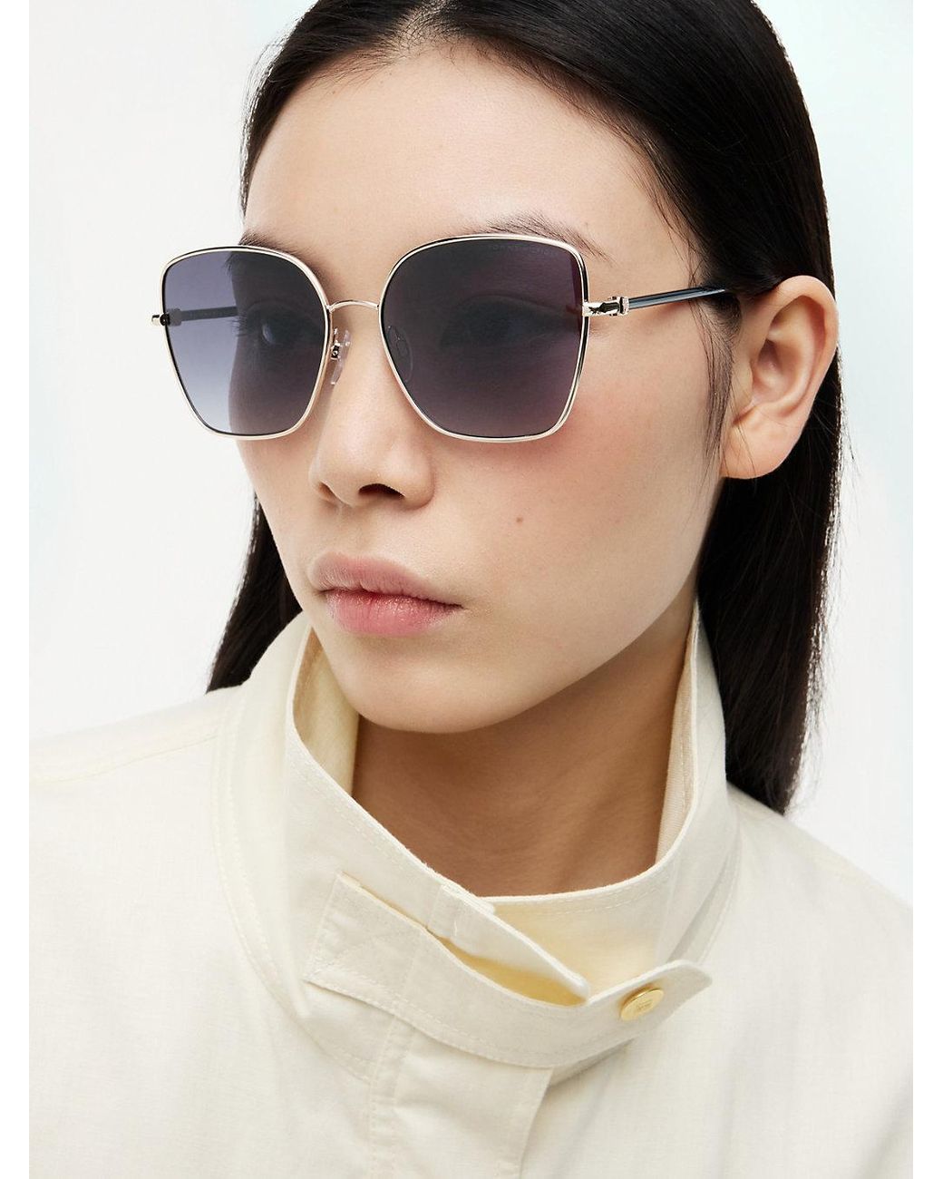 Tommy Hilfiger Metallic Th Monogram Cat Eye Sunglasses