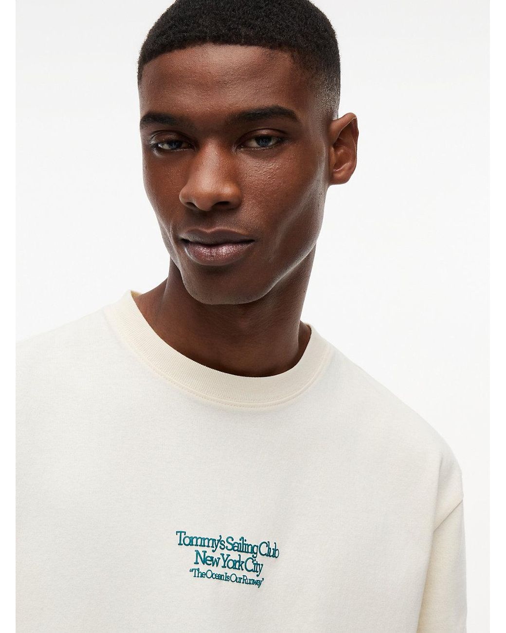 Tommy Hilfiger White Back Graphic Relaxed Jersey T-Shirt for men