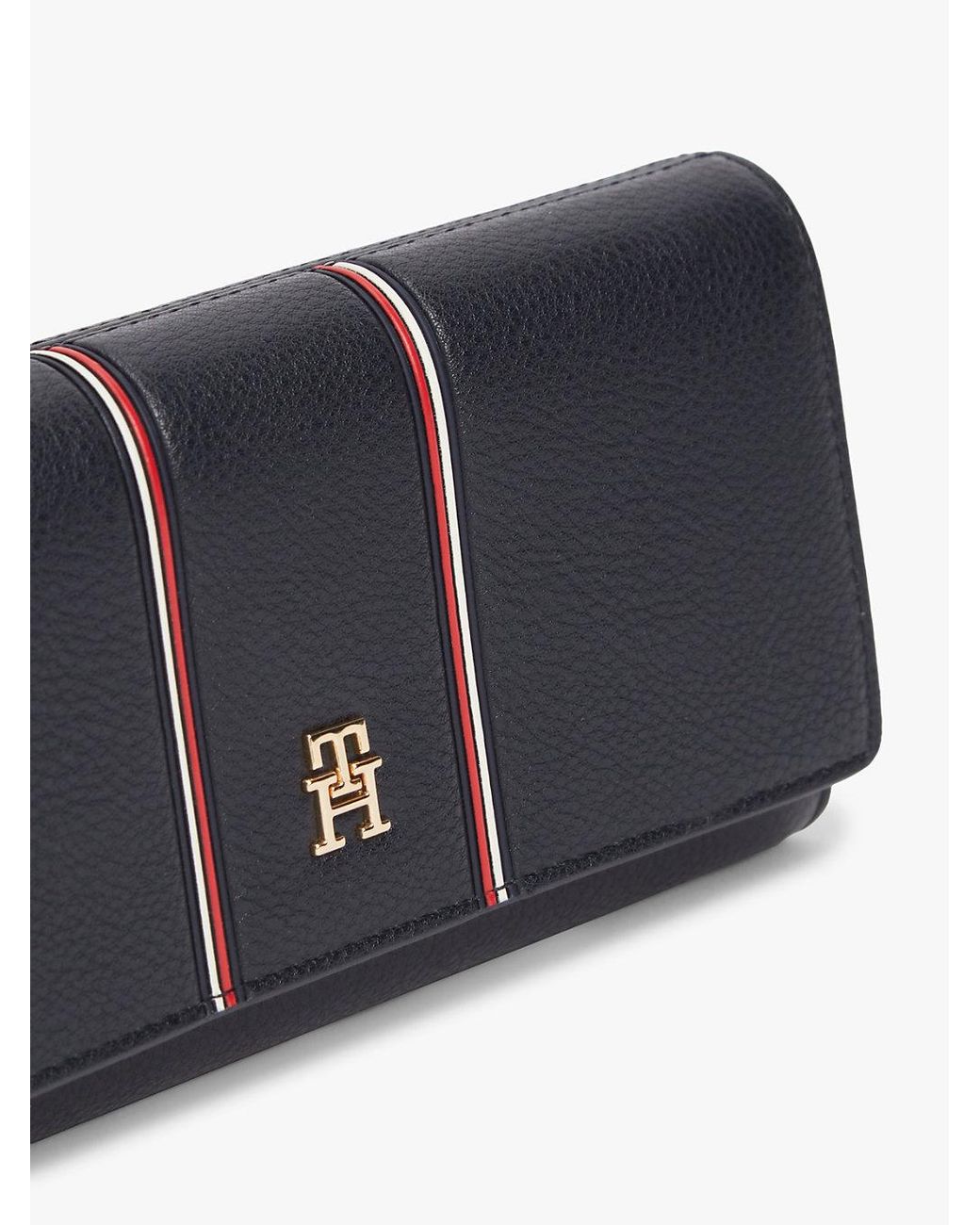 Tommy Hilfiger Gray Hilfiger Icon Signature Flap Wallet