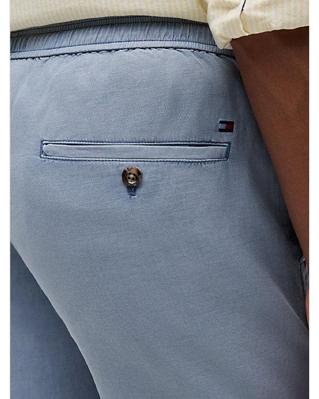 Tommy Hilfiger Blue Dover Washed Regular Fit Shorts for men