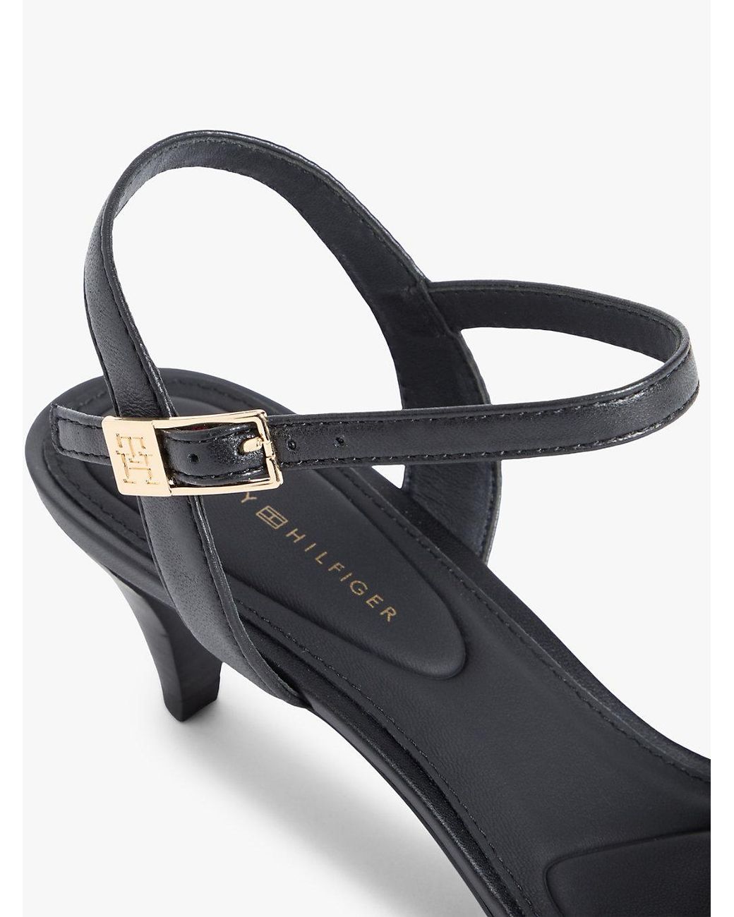 Tommy Hilfiger White Leather Open Toe Heeled Sandals