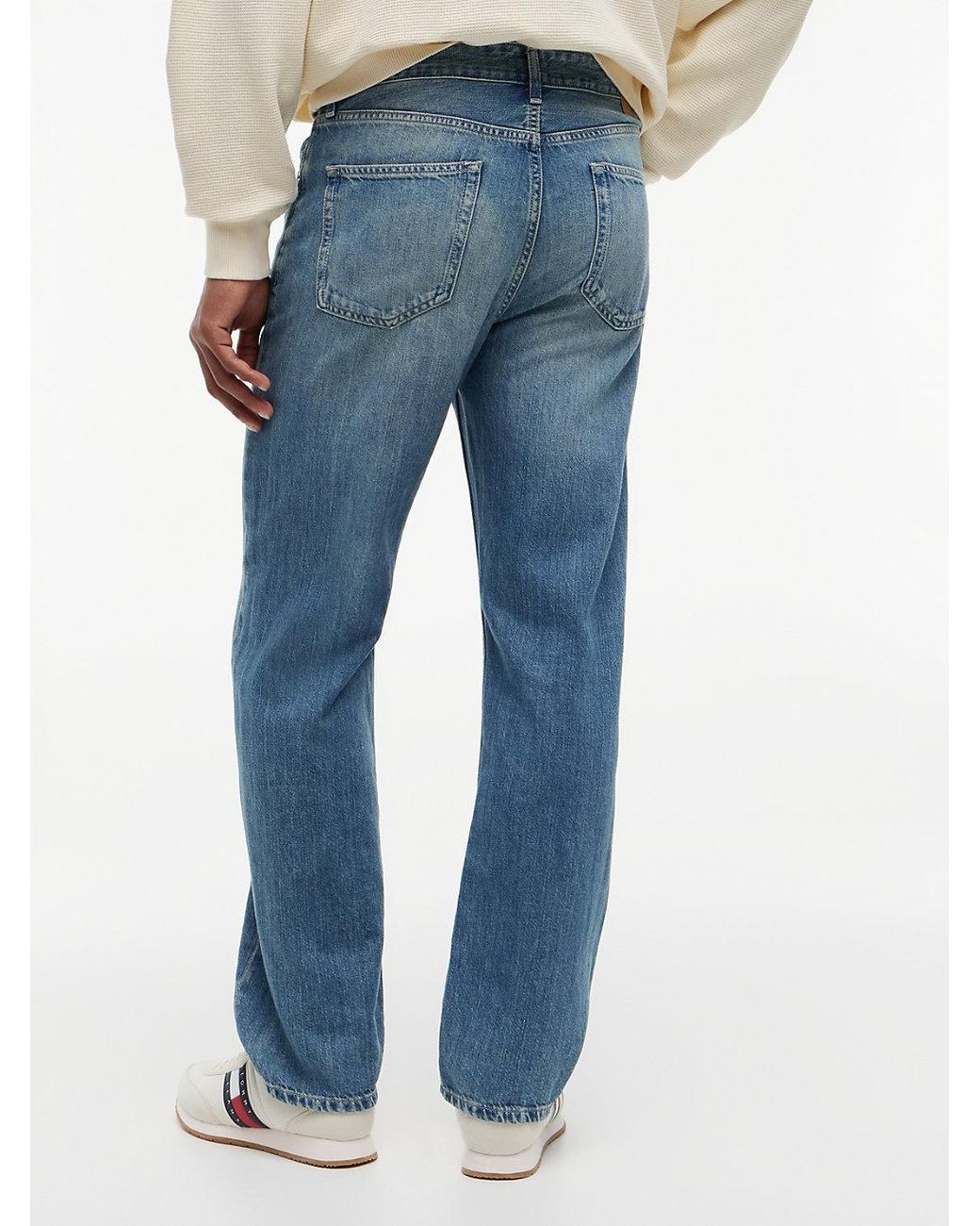 Tommy Hilfiger Blue Otis Regular Straight Jeans With Linen for men