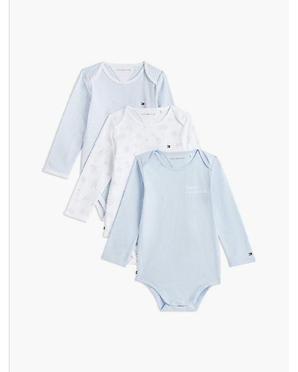 Tommy Hilfiger White 3 Pack Heart Smiley Bodysuits Gift Box