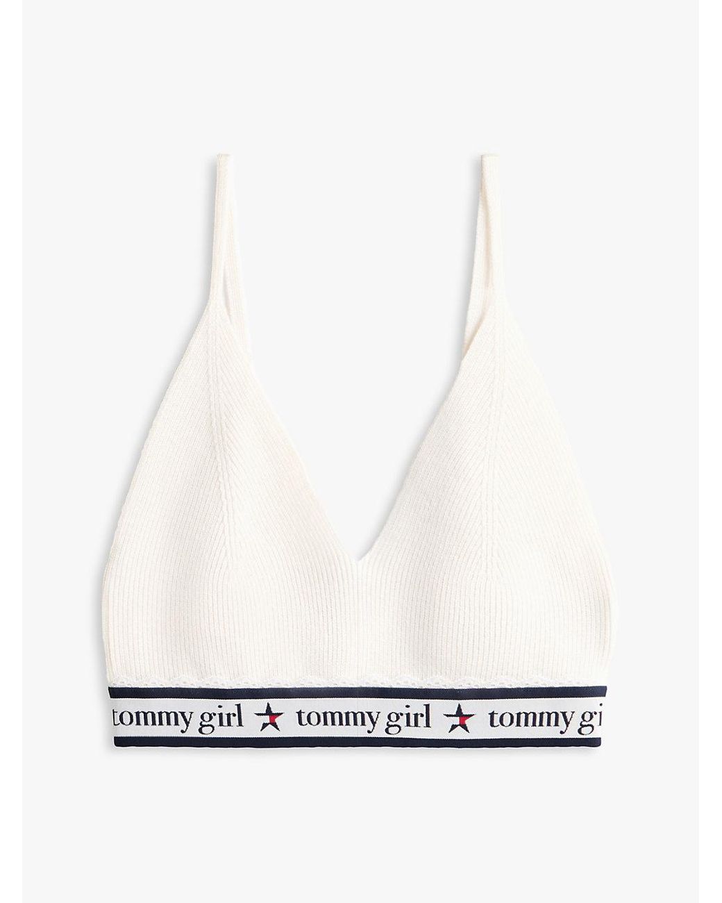 Tommy Hilfiger Blue Tommy Girl Pure Wool Knit Bra Top