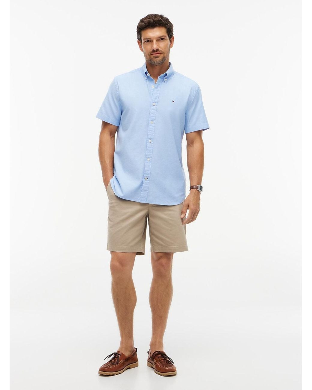 Tommy Hilfiger Blue Dover Twill Regular Fit Chino Shorts for men