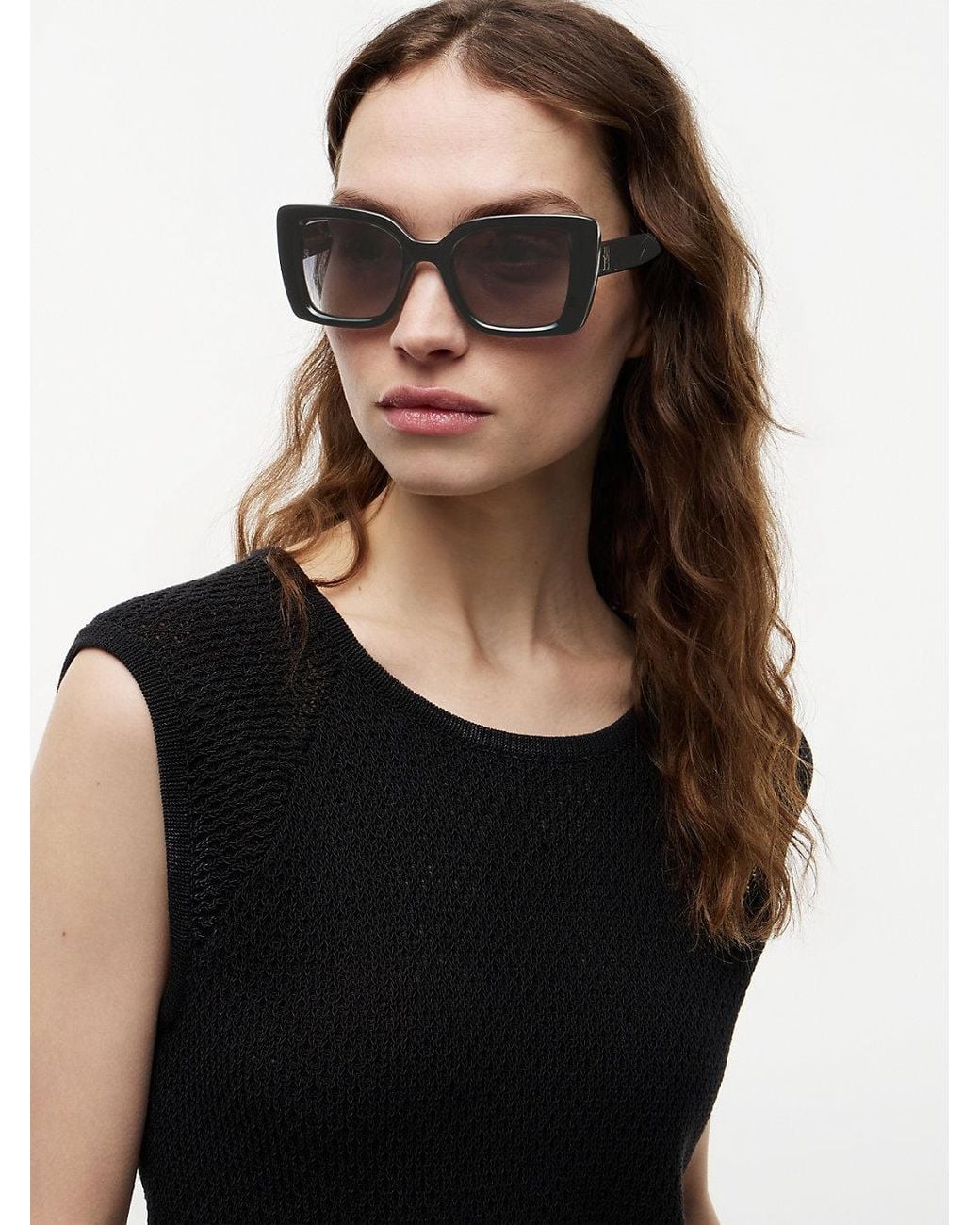 Tommy Hilfiger White Th Monogram Polarised Cat Eye Sunglasses