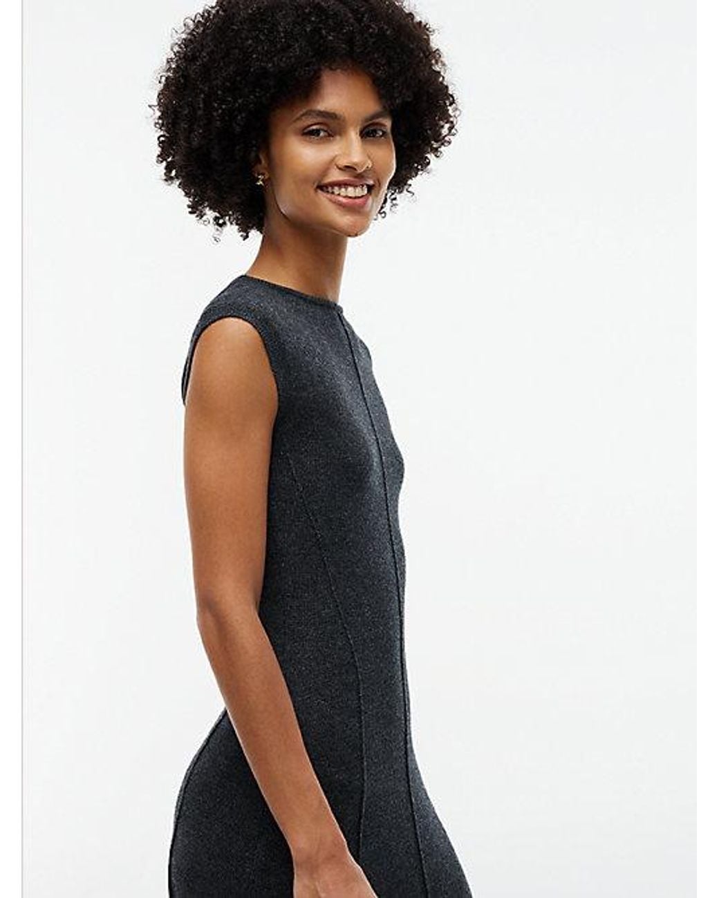 Tommy Hilfiger Blue Pure Wool Slim Sleeveless Dress