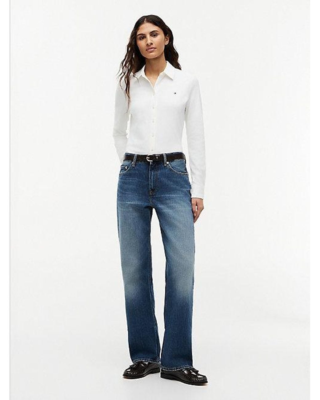 Tommy Hilfiger White 1985 Slim Fit Pique Shirt